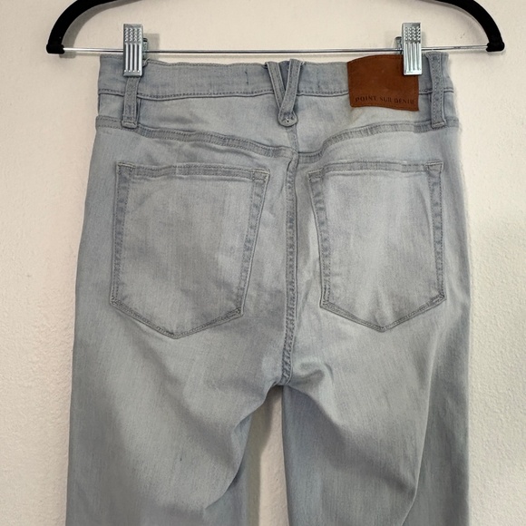 J.Crew Point Sur Hightower Straight Jeans High Rise Light Wash Stretch Size 25 - Picture 5 of 9